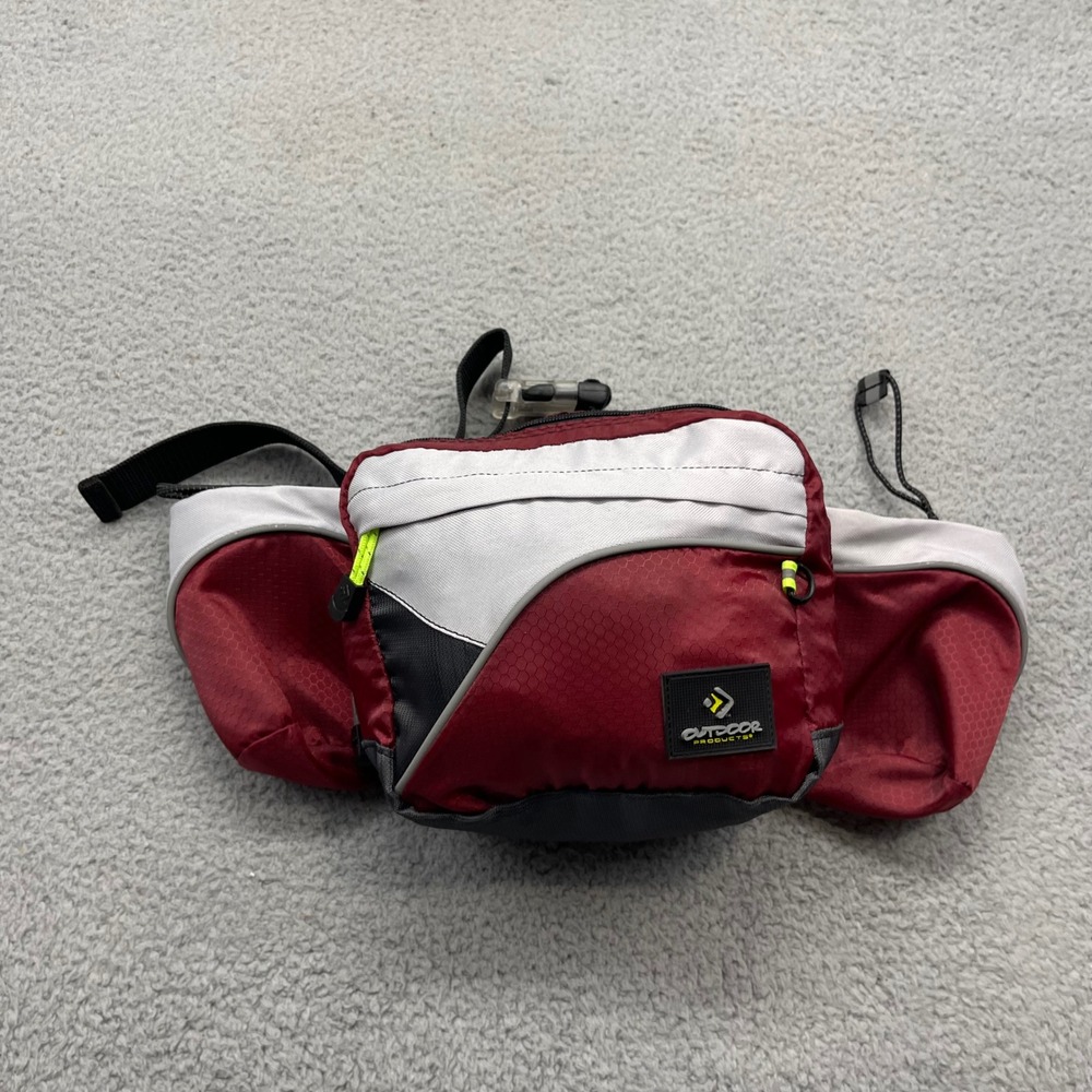 Outdoor Products 1233WM-000 Maroon Gray Fanny Pack‎ Hiking Waist Bag Crossbody